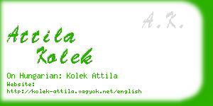attila kolek business card